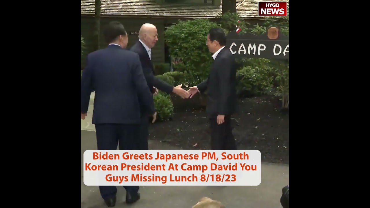 Joe Biden Greets Japanese PM, South Korean President At Camp David You Guys Missing Lunch