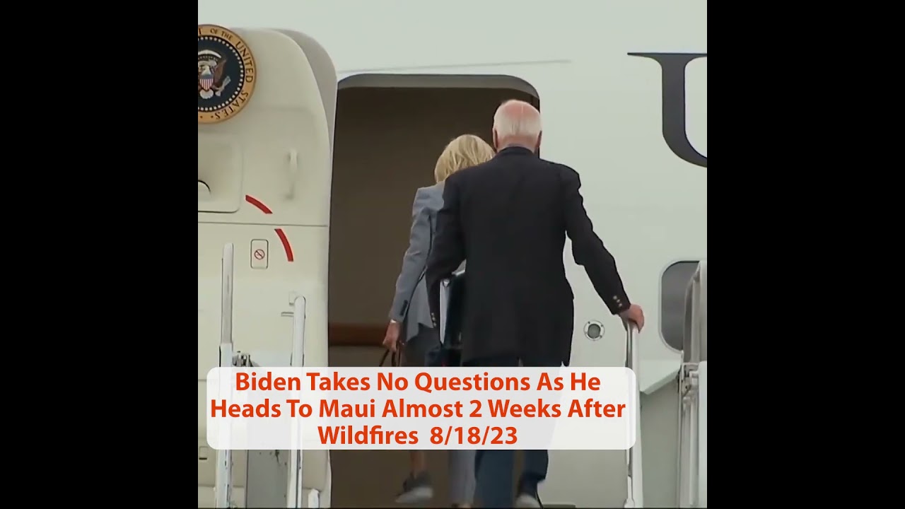 Biden Takes No Questions As He Heads To Maui Almost Two Weeks After Wildfires Devastated The Island