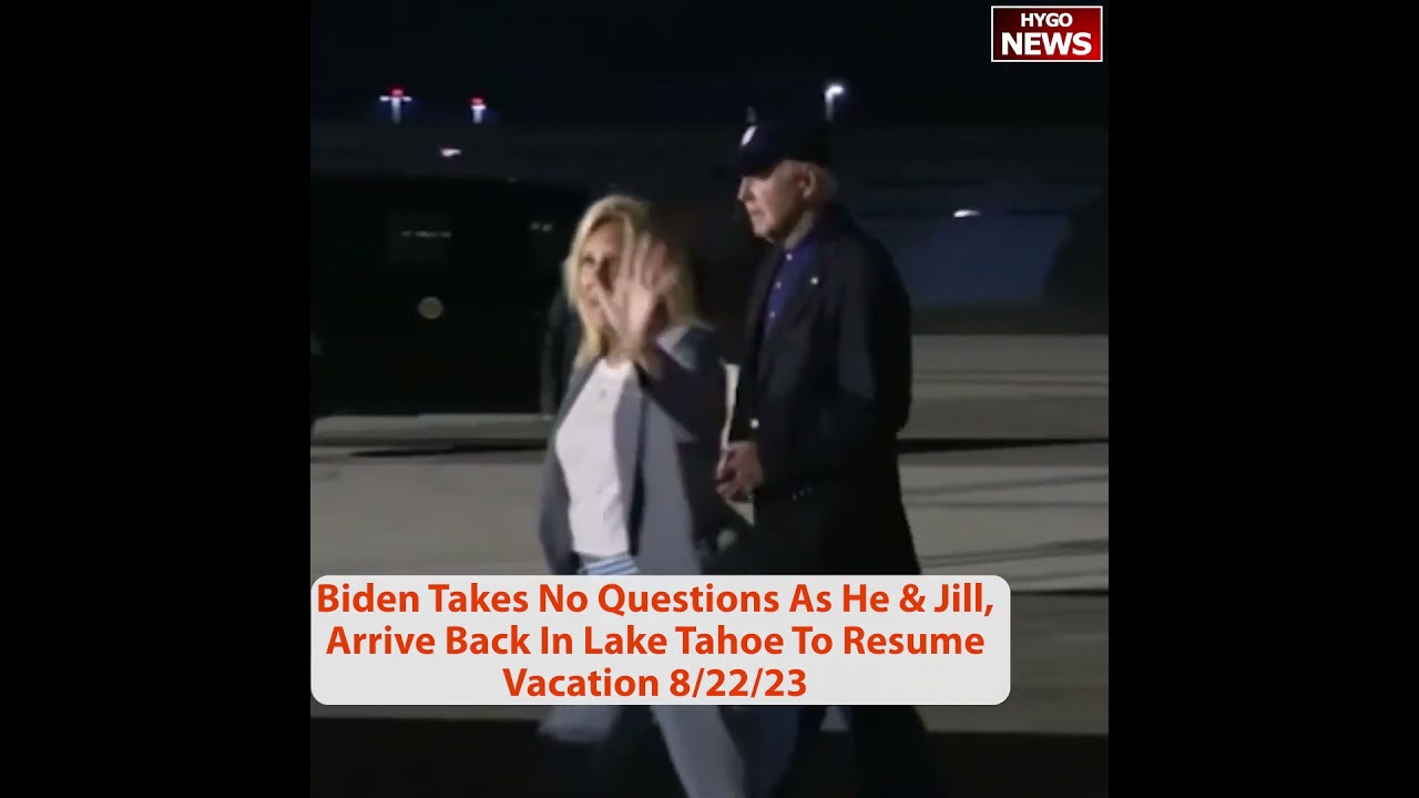 Joe Biden Takes No Questions As He And Jill, Ed.D., Arrive Back In Lake Tahoe To Resume Vacation