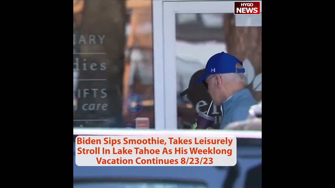 Biden Sips Smoothie, Takes Leisurely Stroll In Lake Tahoe As His Weeklong Vacation Continues