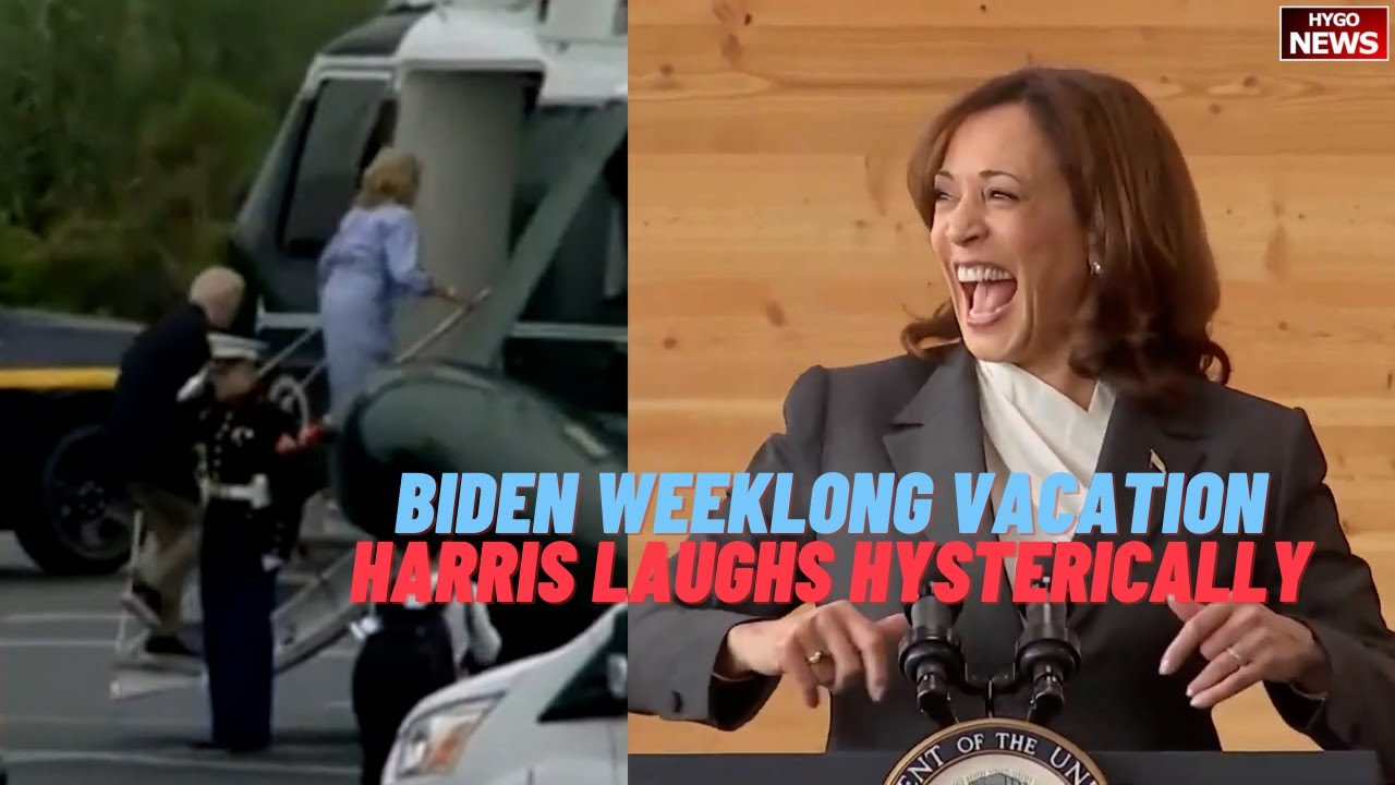 Biden Weeklong Beach & Weekend Wilmington; Harris Word Salad & Laughs Uncontrollably & Hysterically