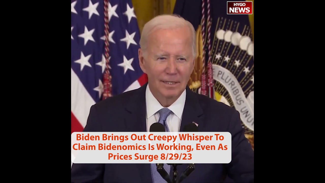 Biden Creepy Whisper To Claim Bidenomics Working, Even As Prices Surge; Harris Thanks Lowering Costs