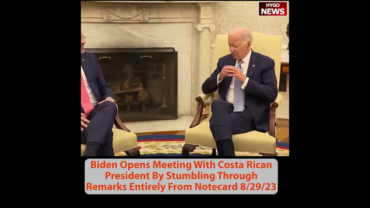 Biden Opens Meeting With Costa Rican President By Stumbling Through Remarks Entirely From Notecard