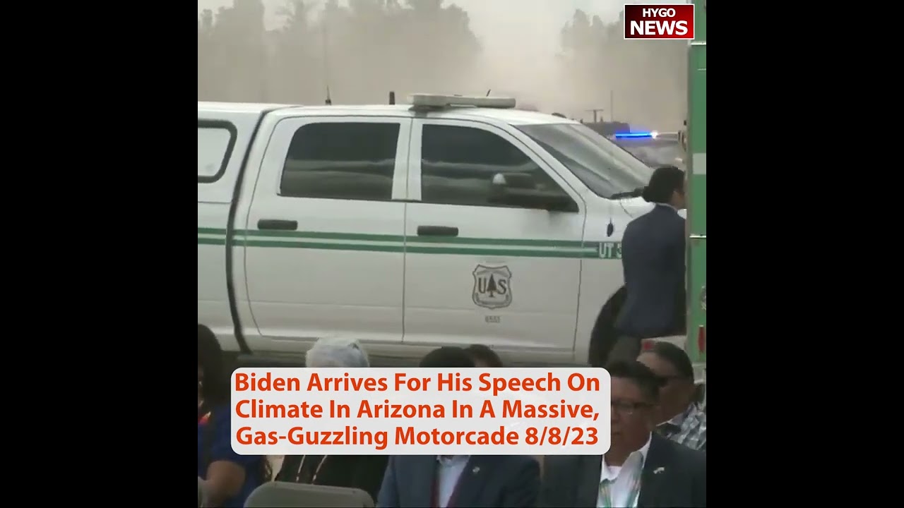 Biden Arrives Speech On Climate In A Massive, Gas-Guzzling Motorcade,