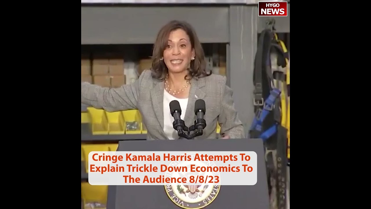 Cringe Harris Attempts To Explain Trickle Down Economics, Fancy People Predicted Recession