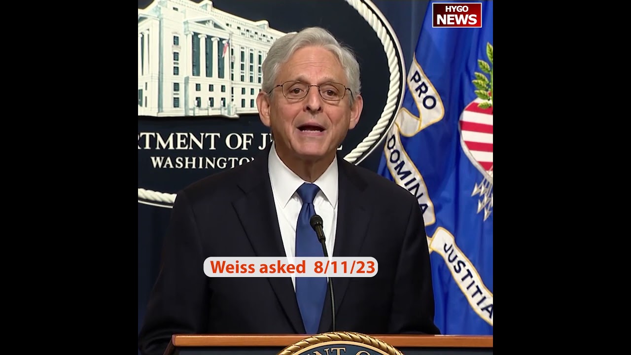 why necessary 5 yrs after investigation? Garland: Weiss informed him on Tuesday to continue as