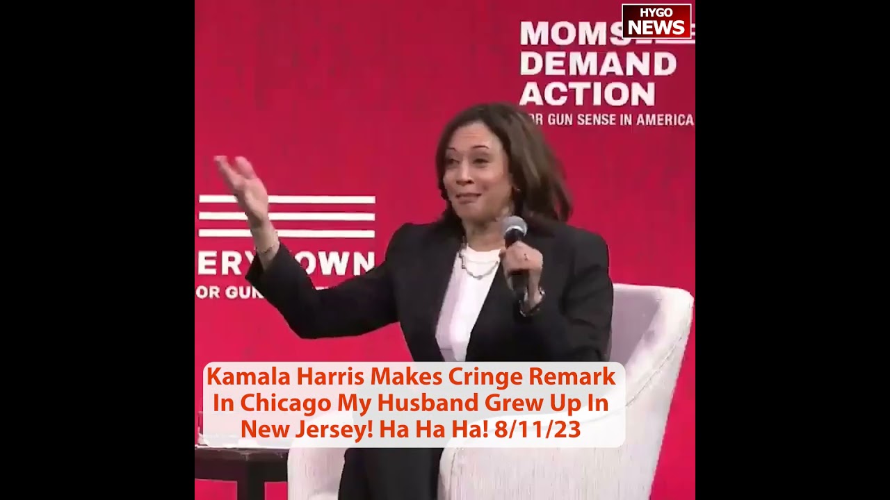 Kamala Harris, Laughing, Makes Cringe Remark In Chicago My Husband Grew Up In New Jersey! Ha Ha Ha!