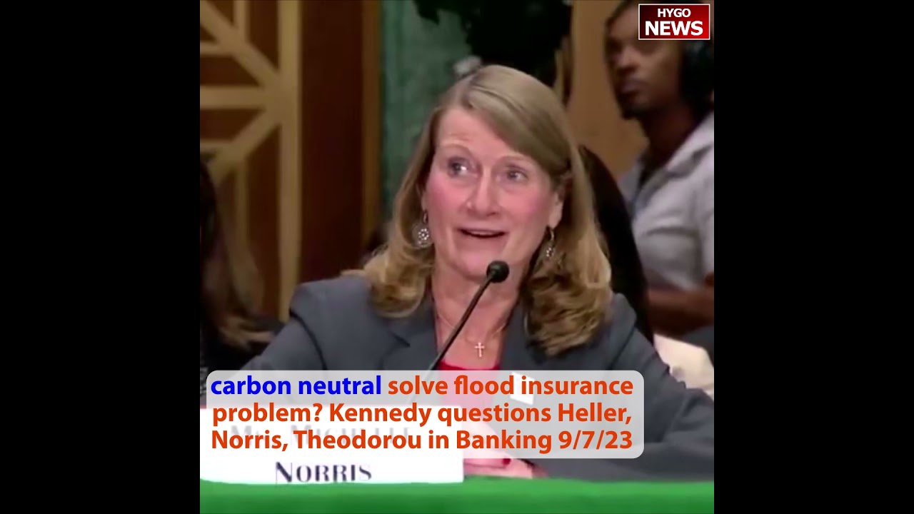 carbon neutral solve flood insurance problem? Kennedy questions Heller, Norris, Theodorou in Banking