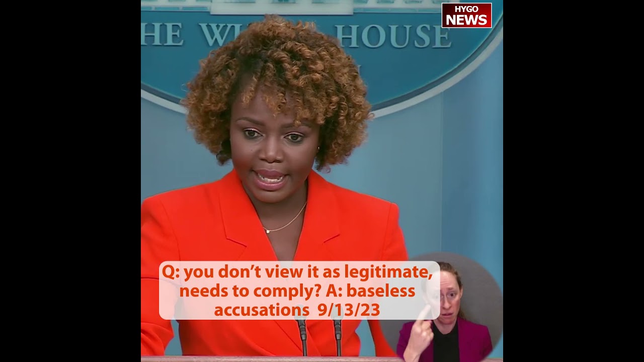 Q: you don’t view it as legitimate, needs to comply? A: baseless accusations