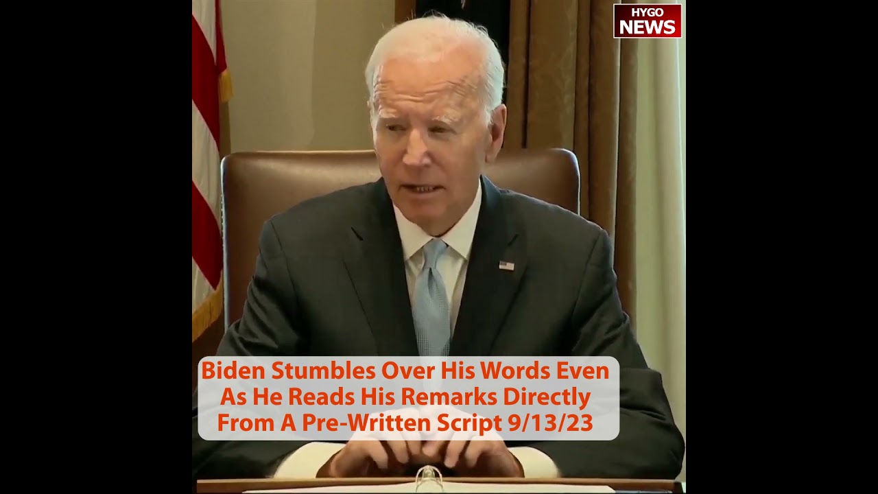 Biden Stumbles Over His Words Even As He Reads His Remarks Directly From A Pre-Written Script