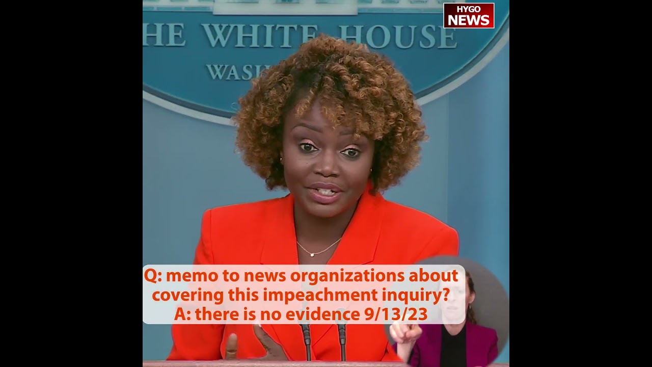 Q: memo to news organizations about covering this impeachment inquiry? A: there is no evidence