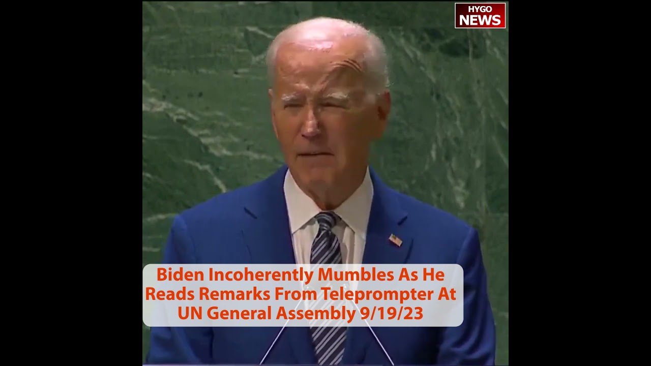 Joe Biden Incoherently Mumbles As He Reads Remarks From Teleprompter At UN General Assembly