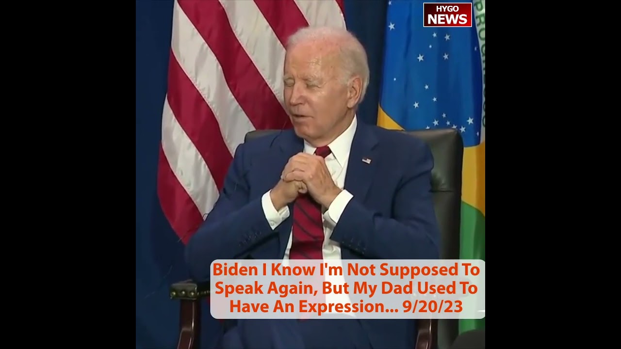 Biden I Know I’m Not Supposed To Speak Again, But My Dad Used To Have An Expression…