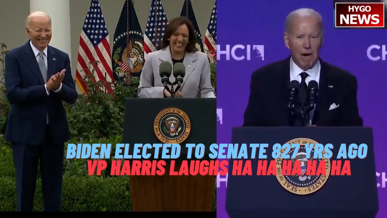 Biden Elected To Senate 827 Years Ago, Blames Mega GOPs on Border; VP Harris Laughs Ha Ha Ha Ha Ha