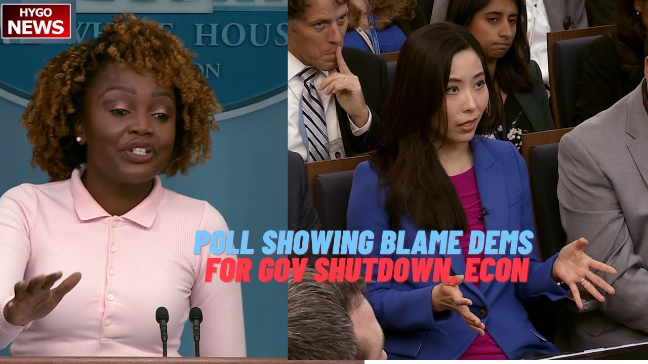 KJP Ignores Poll Showing Americans Blame Dems For Gov Shutdown, Polls Are Polls, Laser Focused