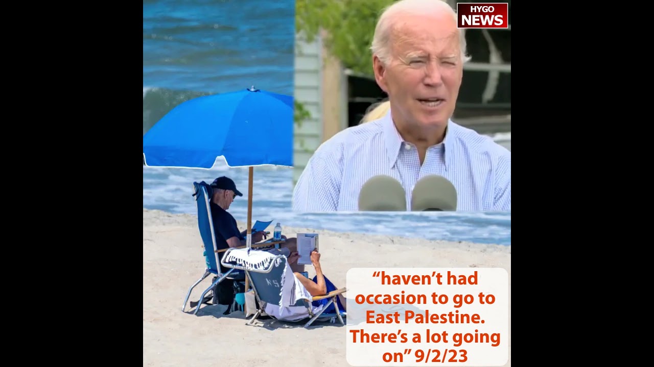 BIDEN: “There’s a lot going on”, have not to East Palestine after SIX MONTHS, beach vacations