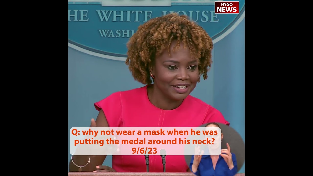 Q: why not wear a mask when he was putting the medal around his neck? A: incredibly powerful remarks