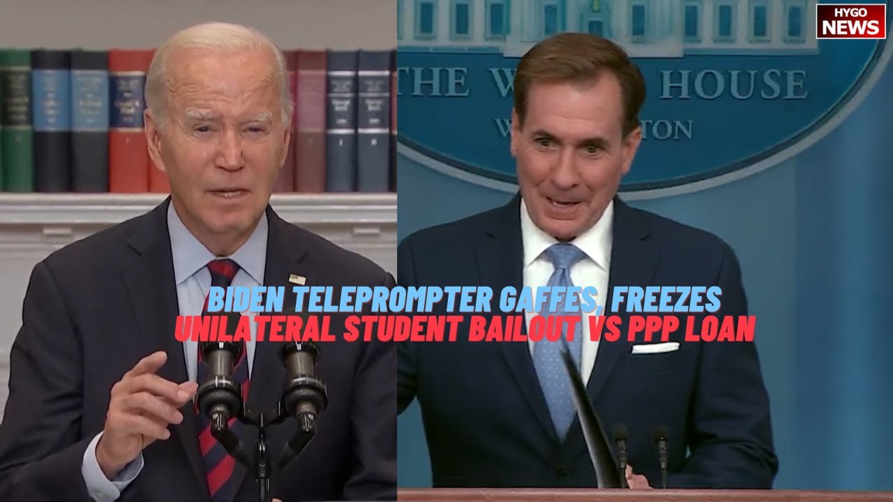 Biden Teleprompter Gaffes, Freezes, Compares Unilateral Student Debt Bailout To PPP Loan