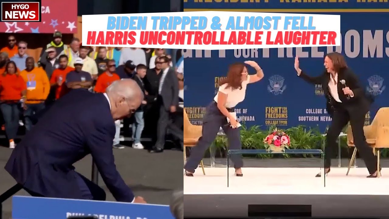 Biden Tripped & Almost Fell, Climate Change; Harris Bursts Into Uncontrollable Laughter