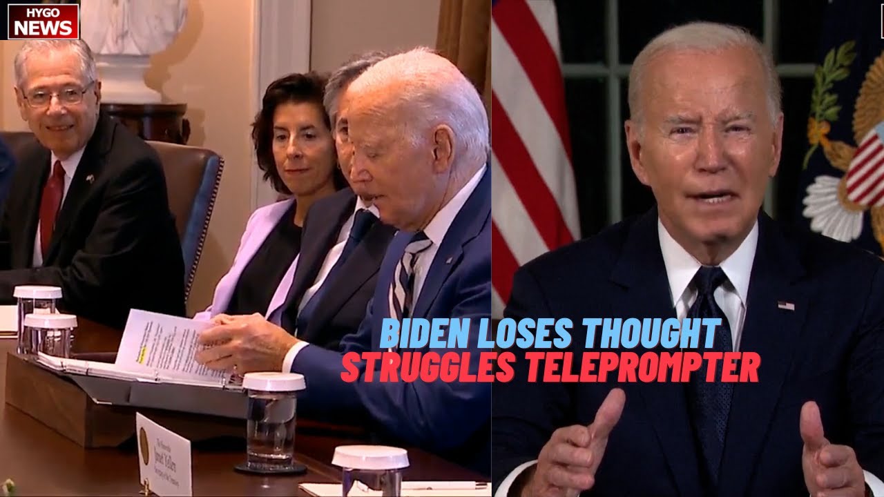 Biden Loses Train Of Thought, Stares Ahead, Struggles To Read Teleprompter