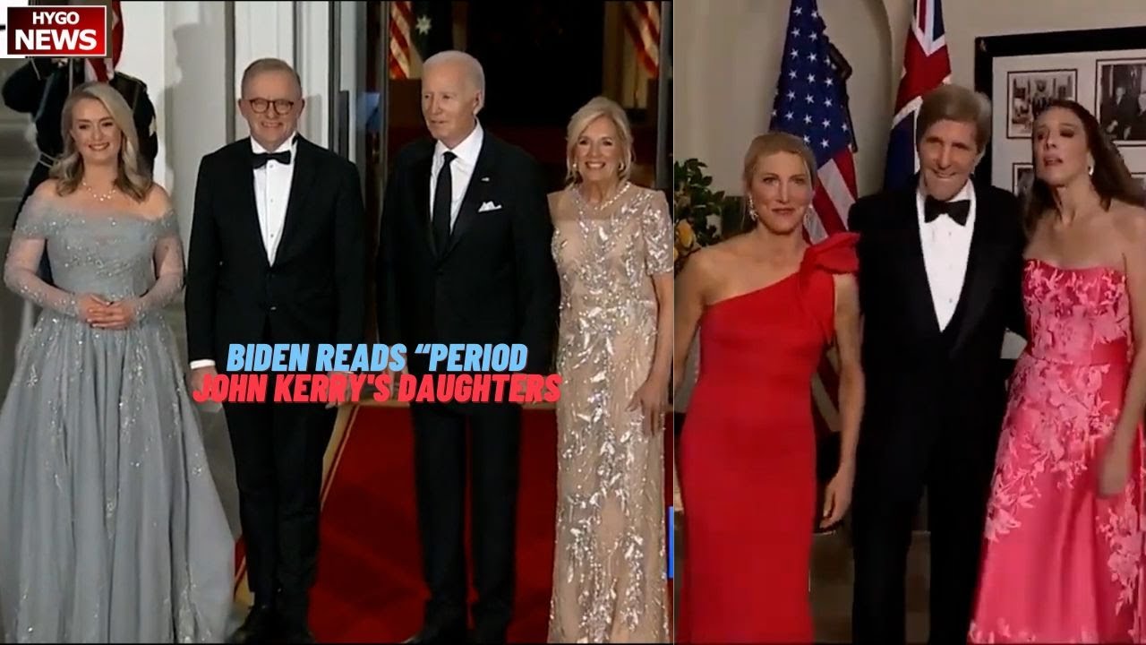 Biden Reads “Period” From His Pre-Written Script; Don’t Fall; John Kerry’s Daughters