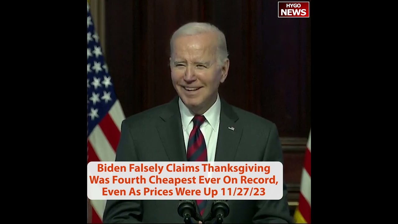 Biden Claims MAGA GOP Proposing Cuts to Internet; Claims Thanksgiving 4th Cheapest Ever On Record