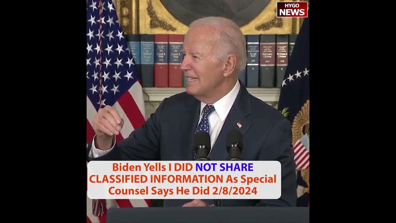 Biden: “I Did Not Share Classified Info with My Ghostwriter!” My Memory Is Fine, Elderly Man