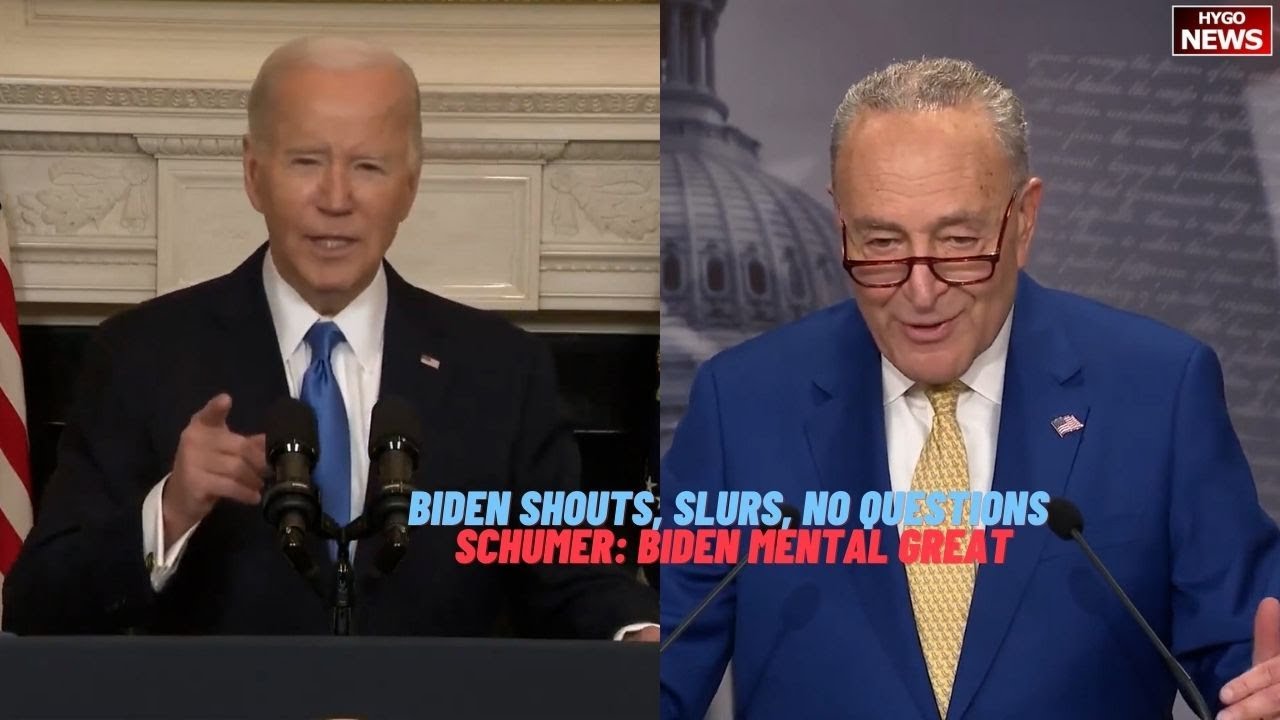 Biden Shouts, Slurs, Warns GOPs without Answering Questions; Schumer: Biden Mental Acuity GREAT