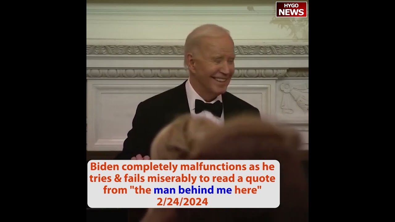 Biden malfunctions & confused, fails miserably to read quote; worry northern border? Sanctuary State