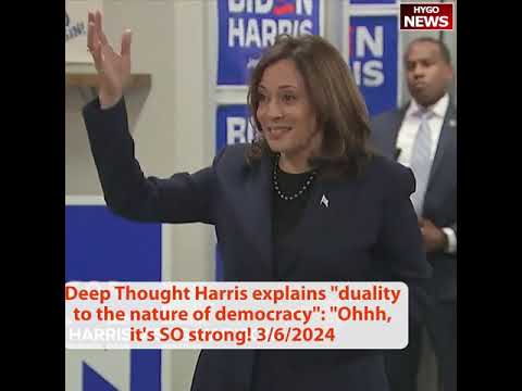 Deep Thought Kamala Harris: duality Ohh, it’s SO strong! Schumer Sidesteps Questions About Menendez