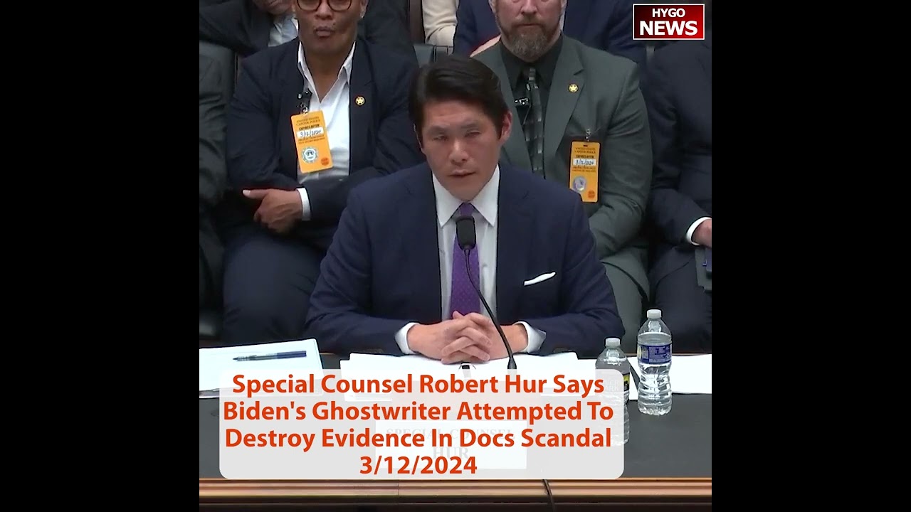 Democrat: Special Counsel Partisan, Credibility; Hur: Ghostwriter Destroy Evidence