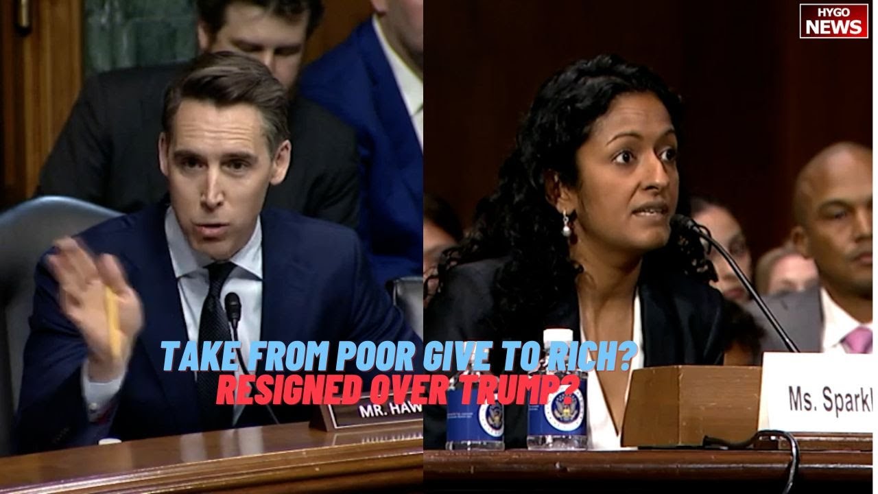 Q: you take from poor to give to rich but you resigned Over Trump litigation? Hawley Exposes Nominee