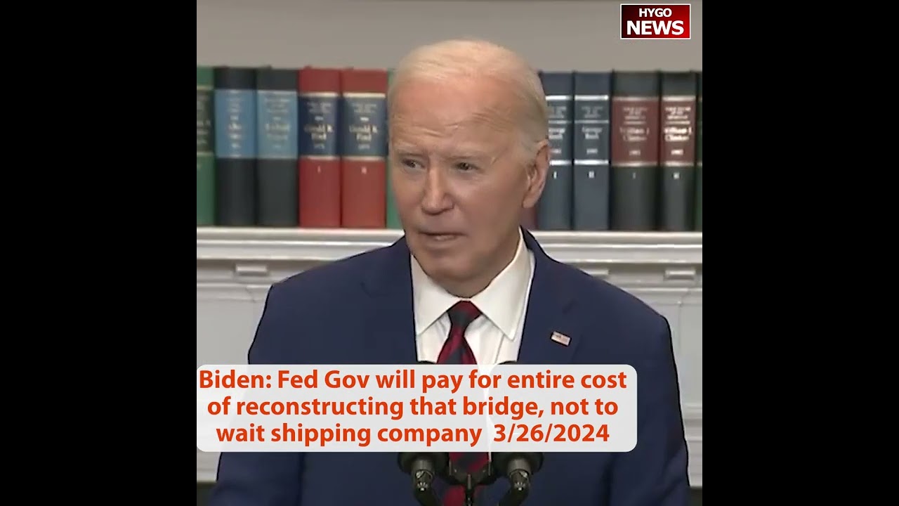 Biden: Fed Gov will pay for entire cost of reconstructing that bridge; Slurs & Confused