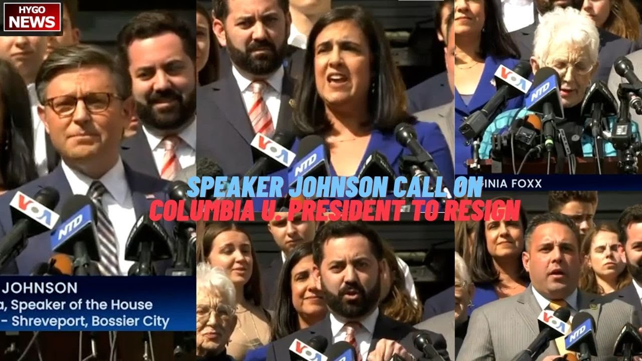 Speaker Johnson & House Members call on Columbia U. President Minouche Shafik to resign