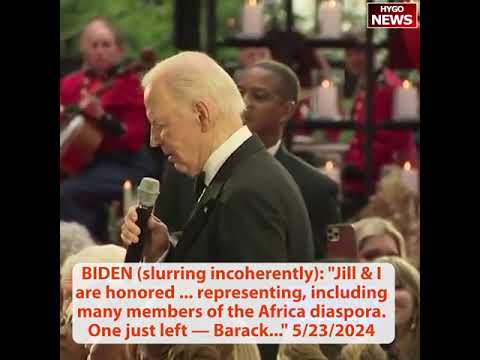 BIDEN slurring incoherently: representing, including Africa diaspora One just left Barack