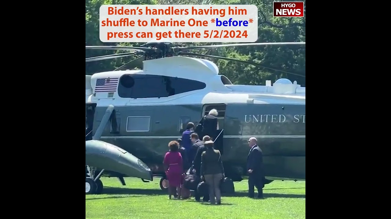 Biden 3 minutes remarks to address Protesters; blocked media until already on Marine One