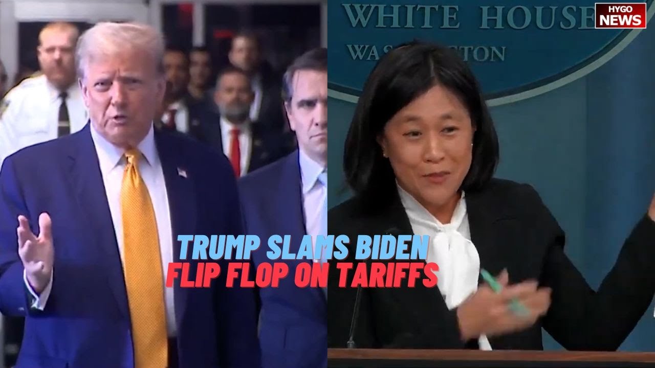 Trump SLAMS Biden TOTAL FLIP FLOP on Tariffs, eating our lunch; tariffs Biden criticized in 2020