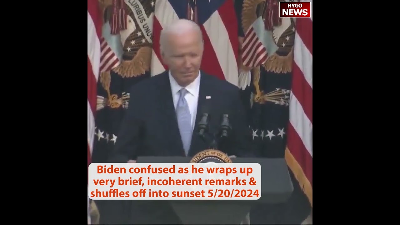 Confused Biden gaffes, slurring mess, incoherent remarks & shuffles off