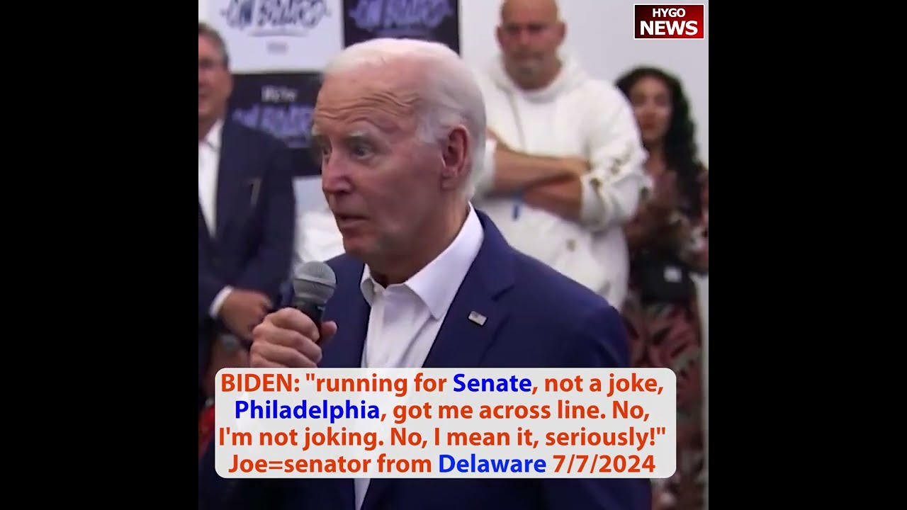 Delaware Sen. BIDEN: Philadelphia got me across the line, rambling & incoherent, brags small crowds