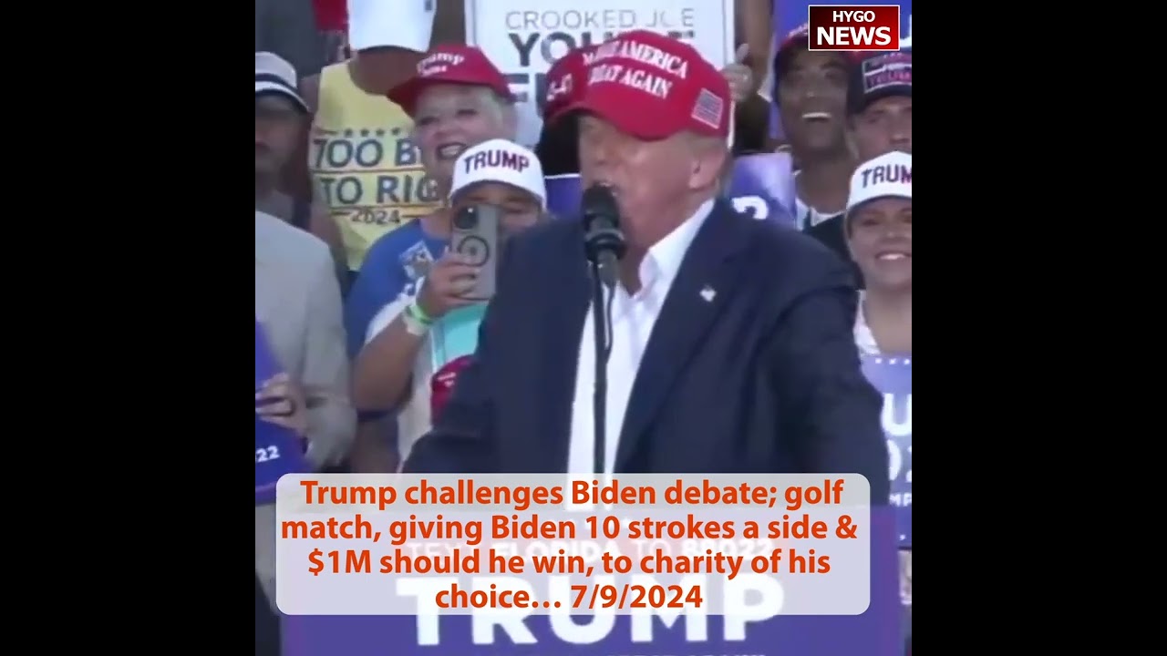 Trump: HUNTER IN WH; vote Trump for no tax on tips!; $1M Golf Match Biden