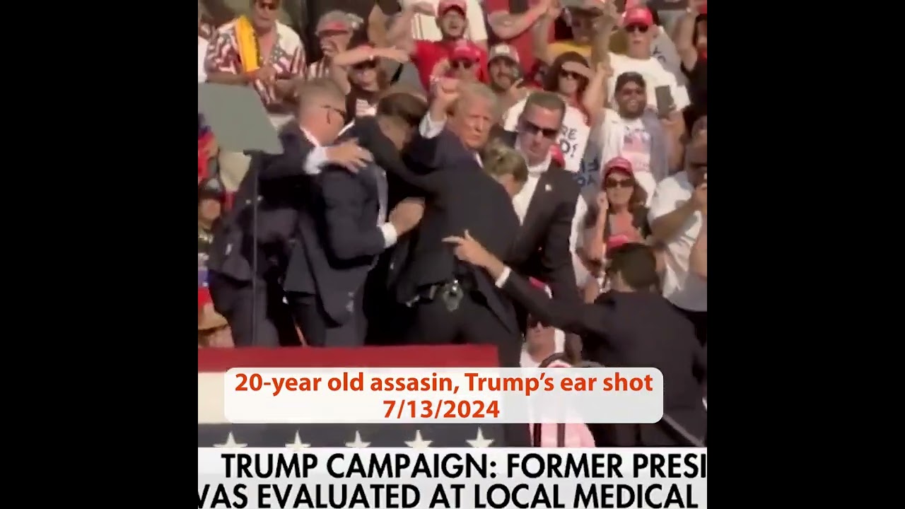 Trump was shot, bullet struck his ear; gunman & audience member dead