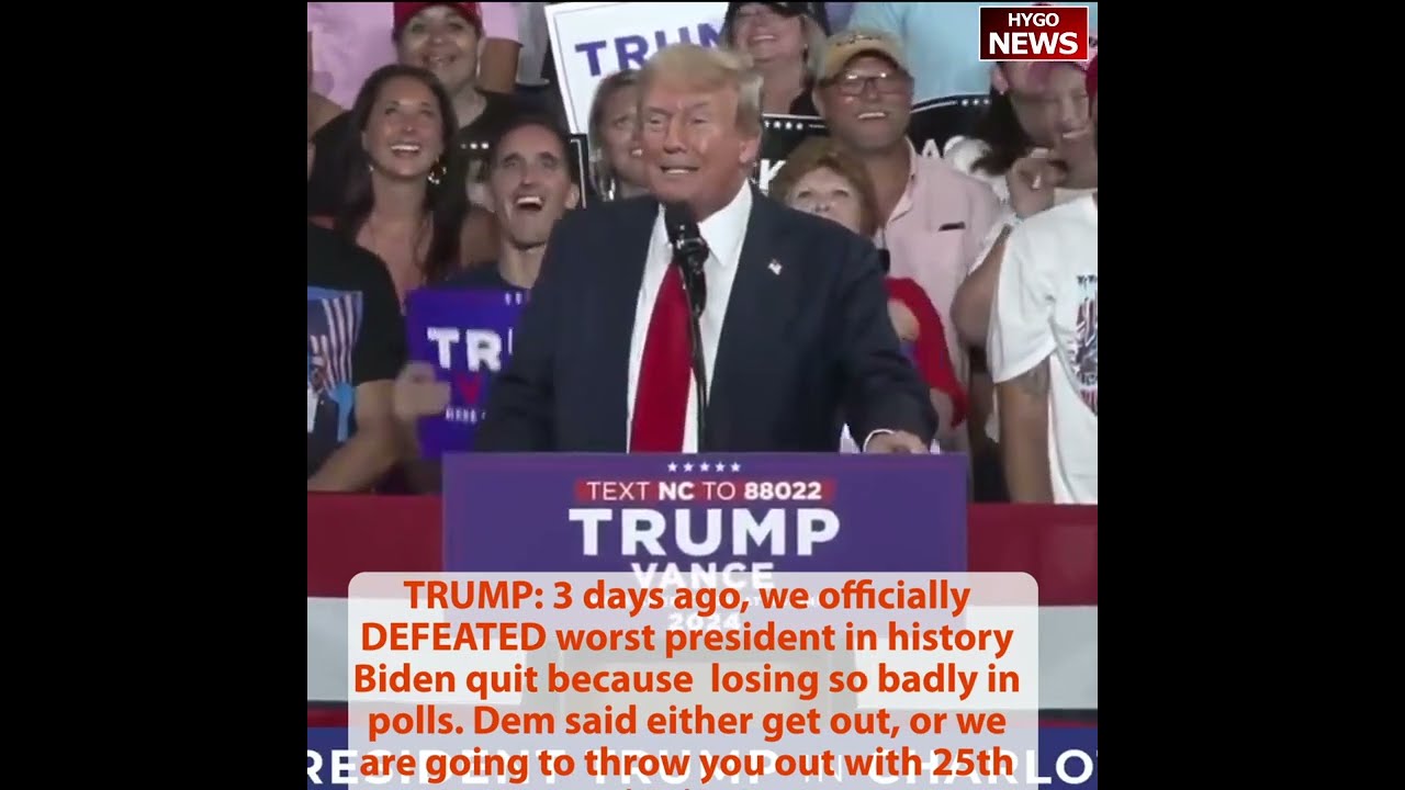 Trump in Charlotte, NC: Biden quit; LYIN’ KAMALA, far-left extremist ever, lie so brazenly