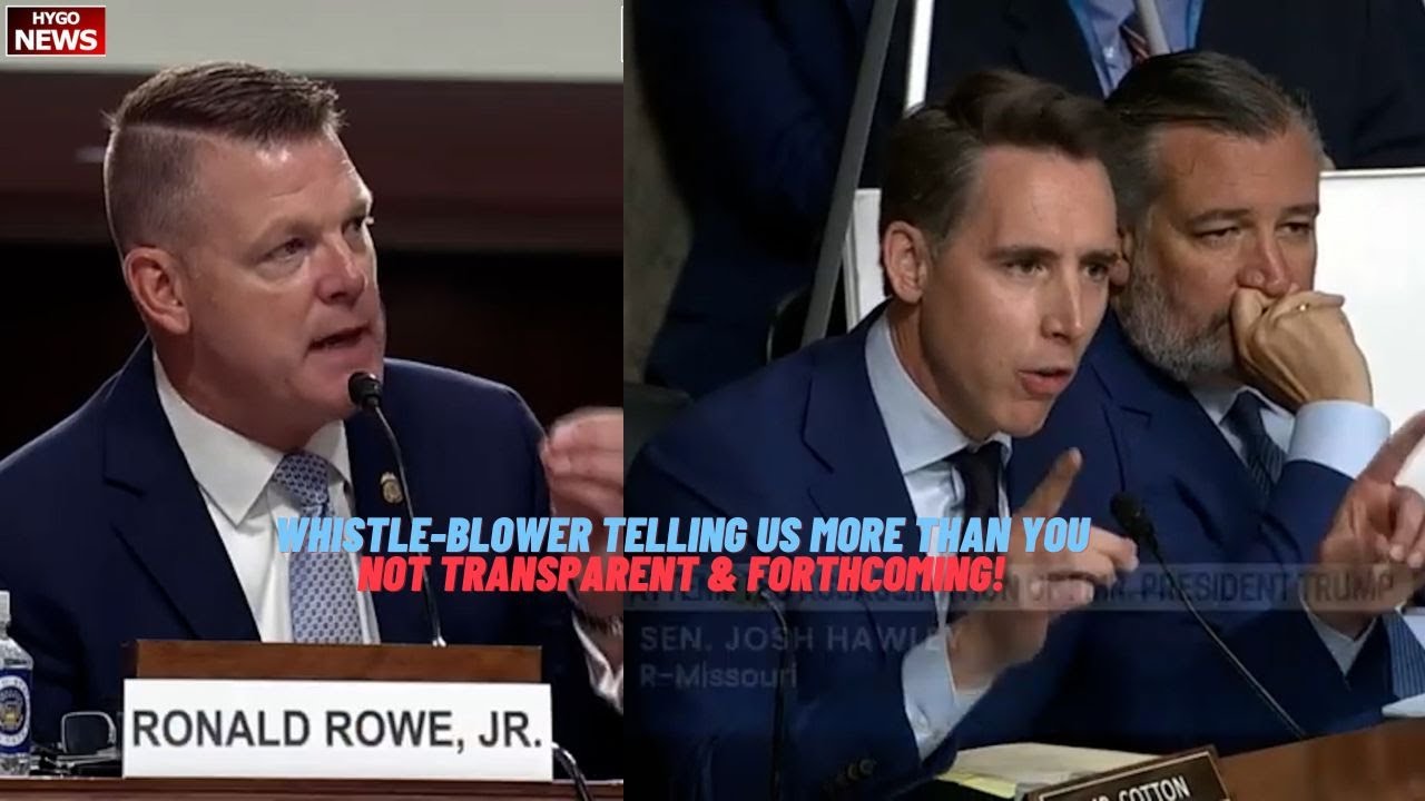 Hawley: whistle-blower telling us more than you are, your agency not transparent & forthcoming!