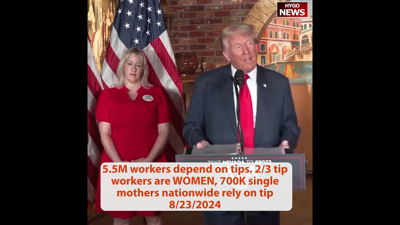 TRUMP: mother Nicole tip income to support family, 2/3 tip workers are WOMEN, 700K single mothers