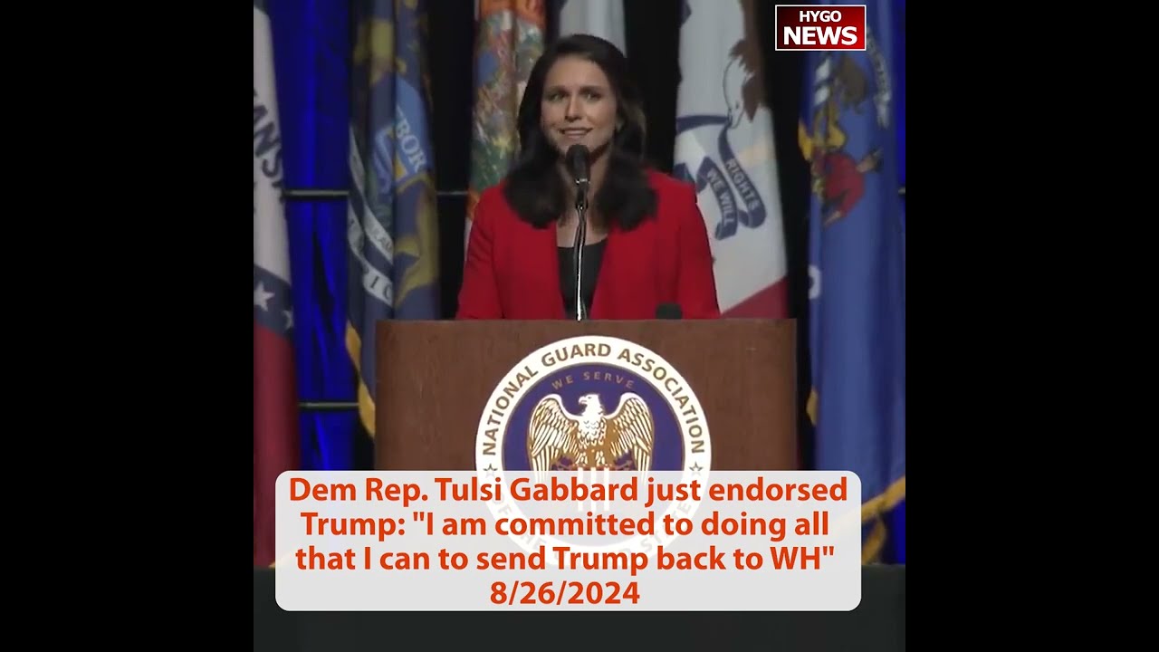 Former Dem Tulsi Gabbard just endorsed Trump, I am committed to send Trump back to WH