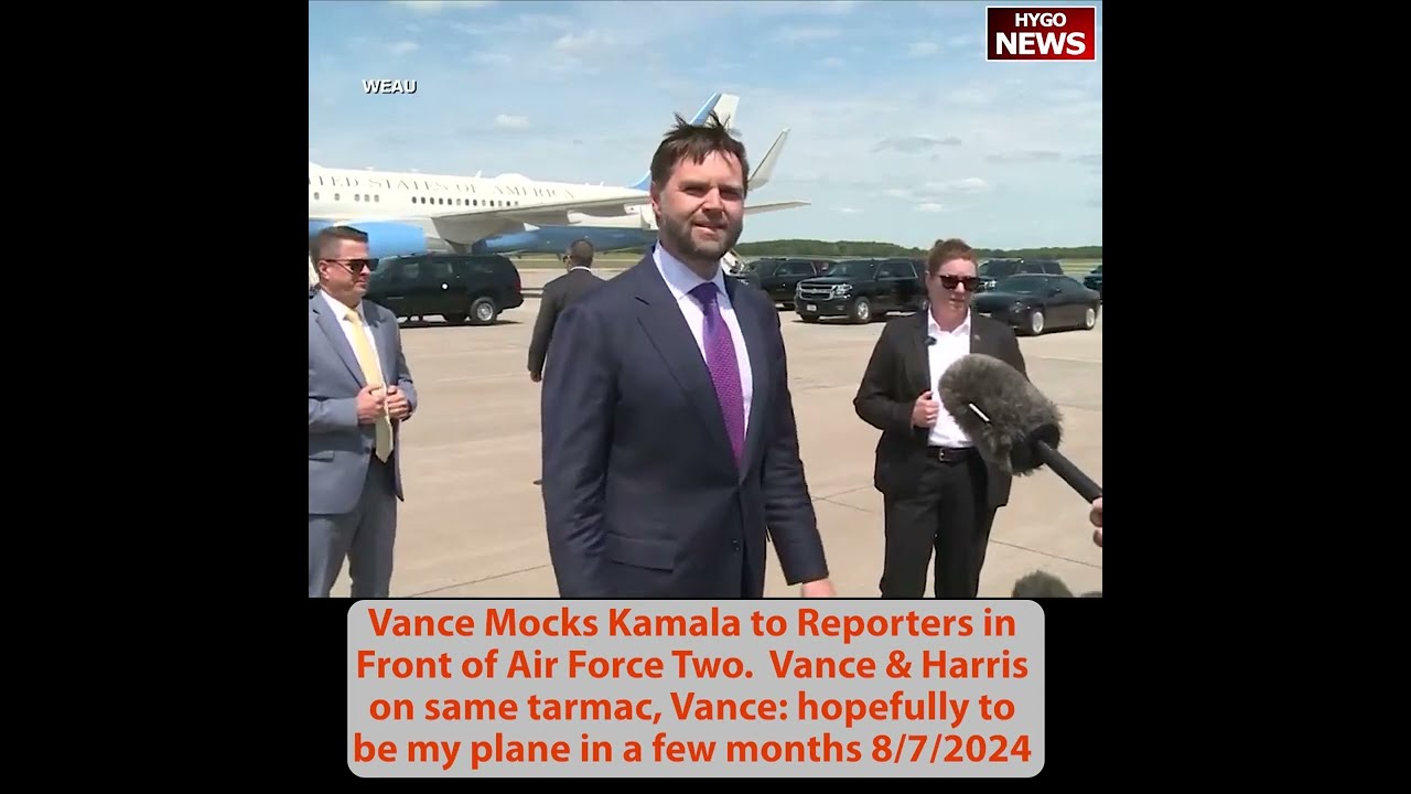 Vance Mocks Kamala in Front of Air Force Two; Walz & Harris ignore allegation of stolen valor