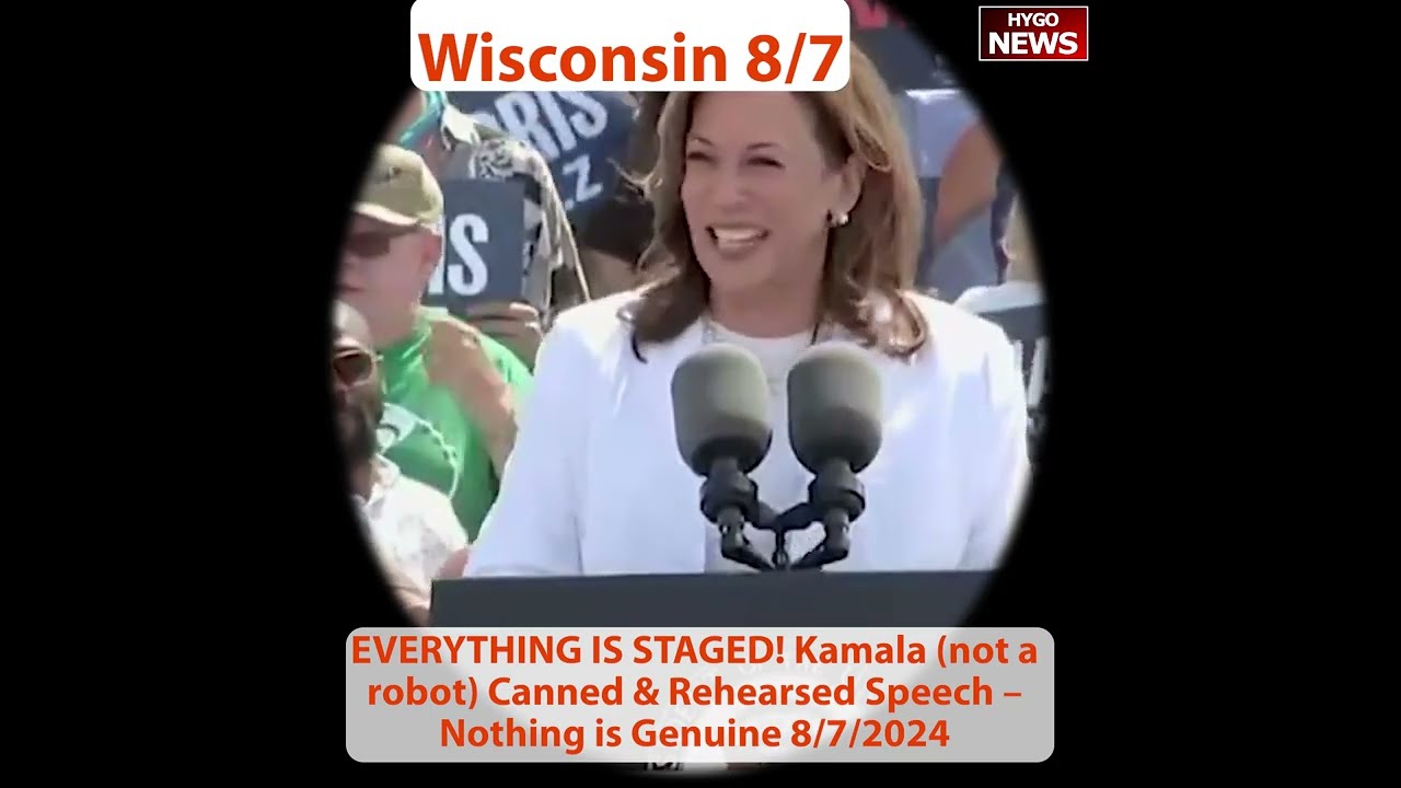 STAGED Kamala (not a robot) Canned & Rehearsed Speech; Pelosi to Walz “service on the battlefield”