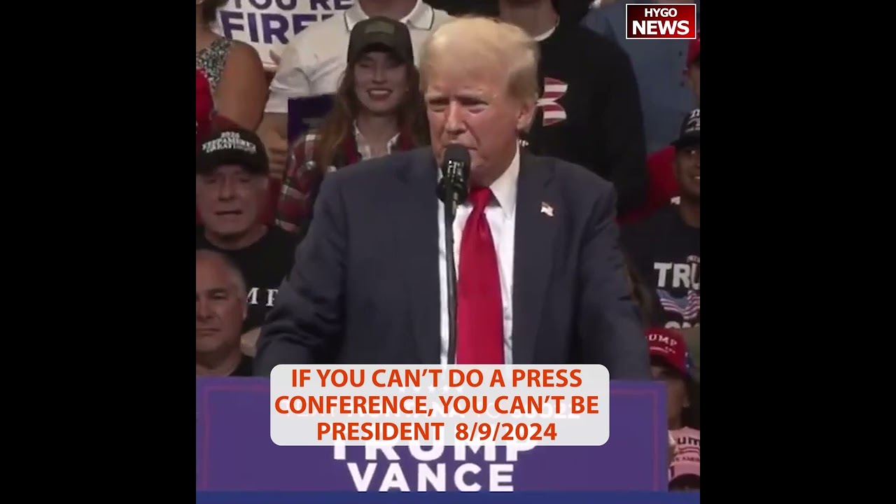 Trump: Kamala same speech over & over, IF YOU CAN’T DO A PRESS CONF, YOU CAN’T BE PRESIDENT