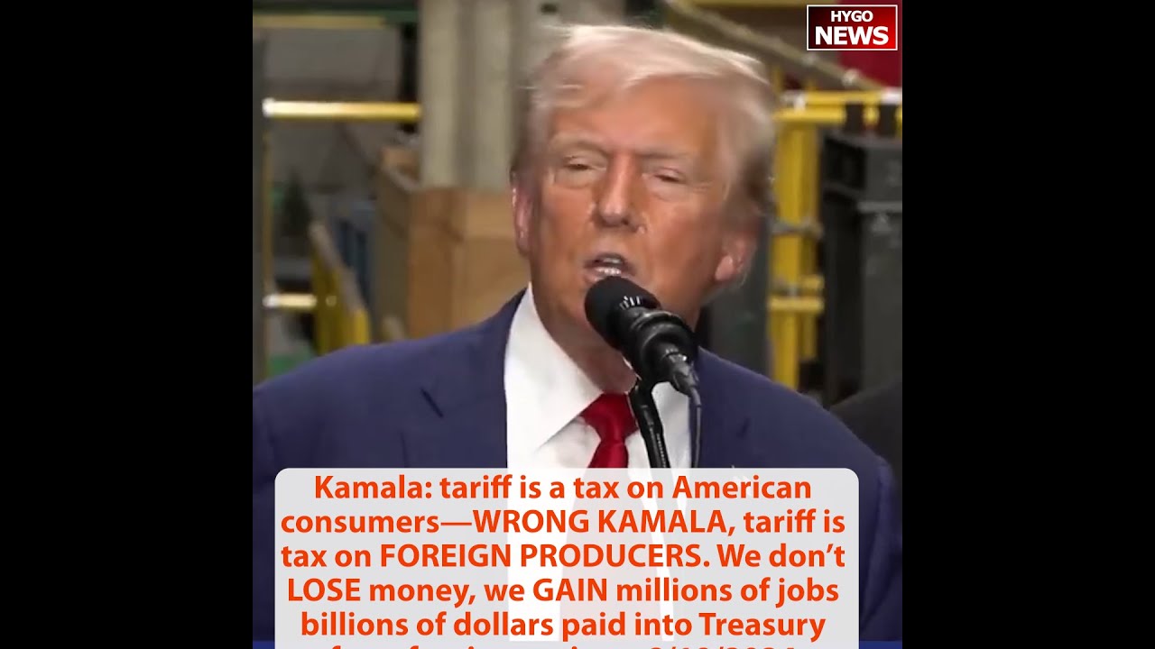 TRUMP 10% Chinese tariff: We don’t LOSE money, we GAIN jobs & $trillion growth, WRONG KAMALA