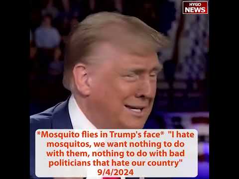 Mosquito flies in Trump’s face: want nothing to do with bad politicians; Kamala debate prep good